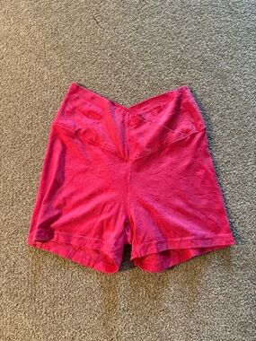 aerie High-Waist V-Cut Shorts in Bright Pink